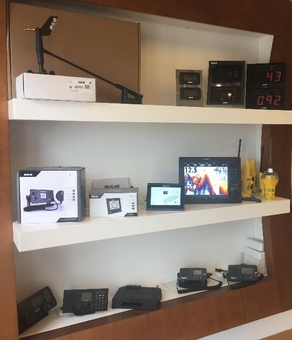 Aegean Electronics devices at Flisvos Marina, Athens shop