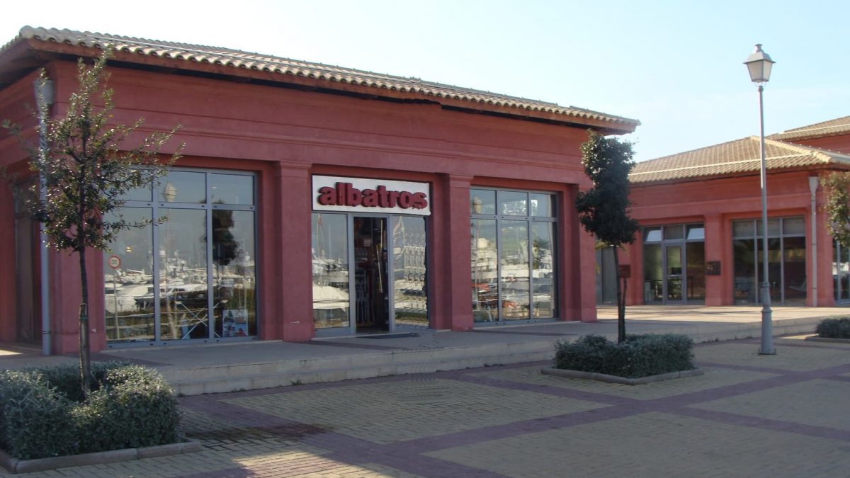 Exterior of Albatros shop in Flisvos Marina, Athens