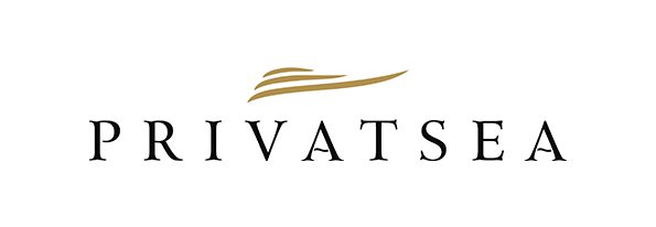 PrivatSea logo with three gold stripes