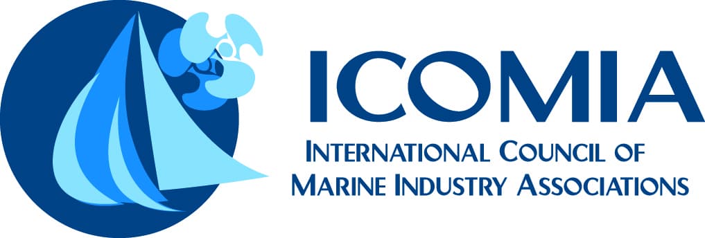 International Council of Marine Industry Associations logo with blue sails and propellers