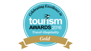 Gold winner Travel and Hospitality Tourism Awards 2016 banner 