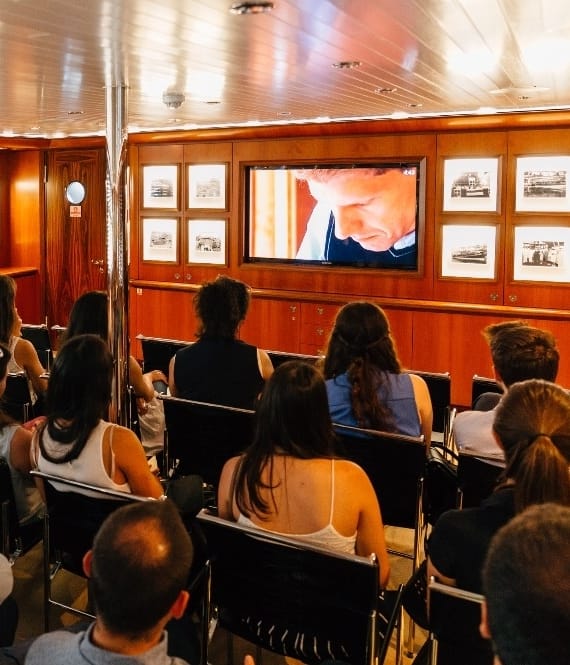 Screening in Neraida Floating Museum