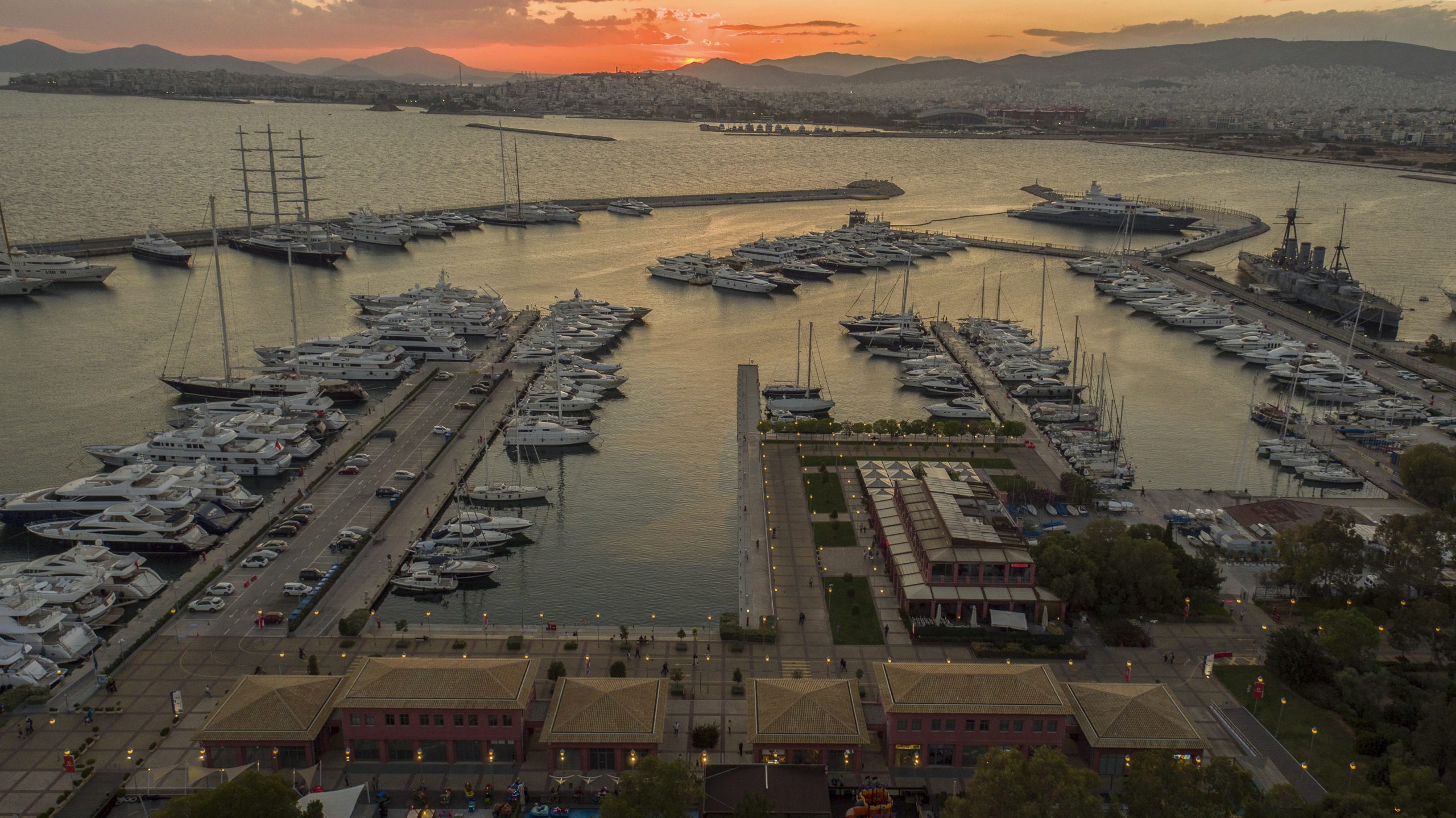 Aerial photograph of Flisvos Marina in Athens  